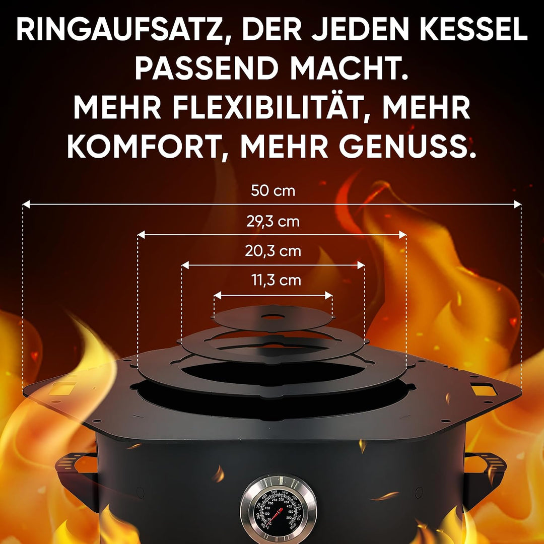 Utschak Feuerofen Ø 36cm für Kazan 10L | Kasan-Ofen Учаг Feuerschale Gulaschkanone | Usbekisch Feuer