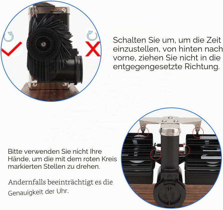 VBESTLIFE Flip-Tischuhr, Retro-Vintage-Auto-Flip-Tischuhr, Batteriebetriebene Uhr mit Grosser Zahl f