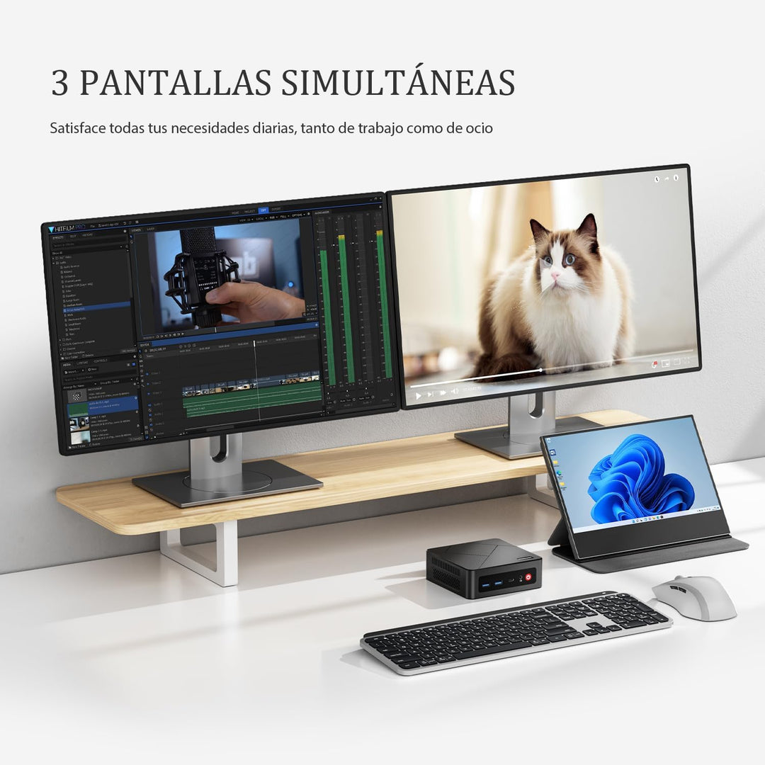 N1 Lite Mini PC, mit AMD Ryzen 7 5700U(bis zu 4,3GHz) Mini Gaming PC, 16GB RAM 512GB SSD Desktop PC,
