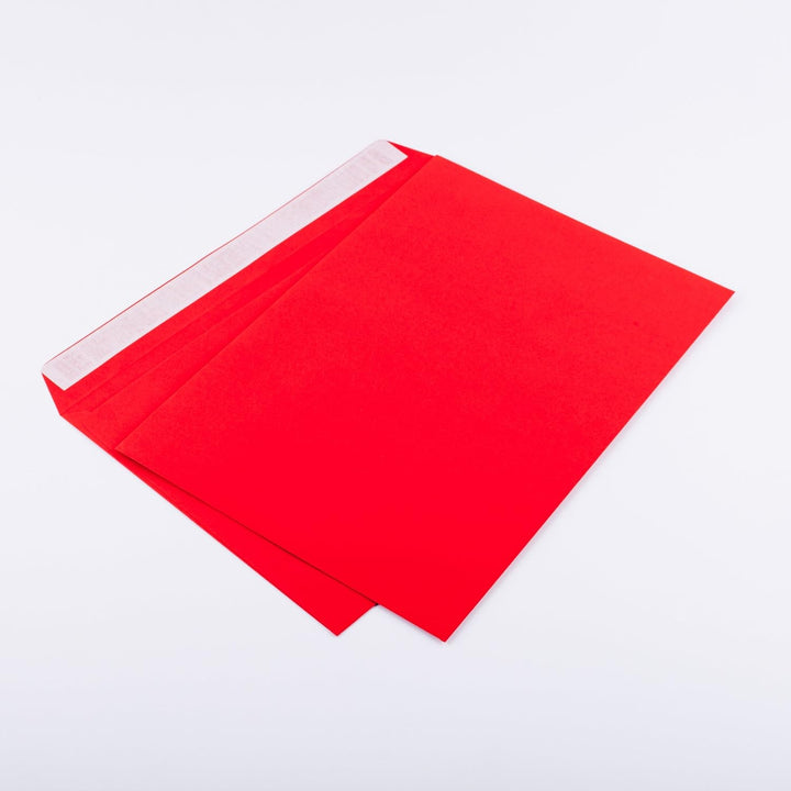Briefumschläge DIN C4 229 x 324 mm rot 120g/m² ohne Fenster haftklebend (406A)(200), 200
