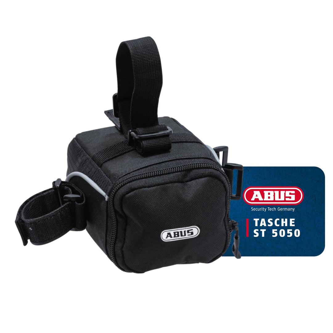 ABUS Satteltasche ST 5050 - Flexible Fahrrad-Satteltasche aus wasserabweisendem Material - Öffnung s