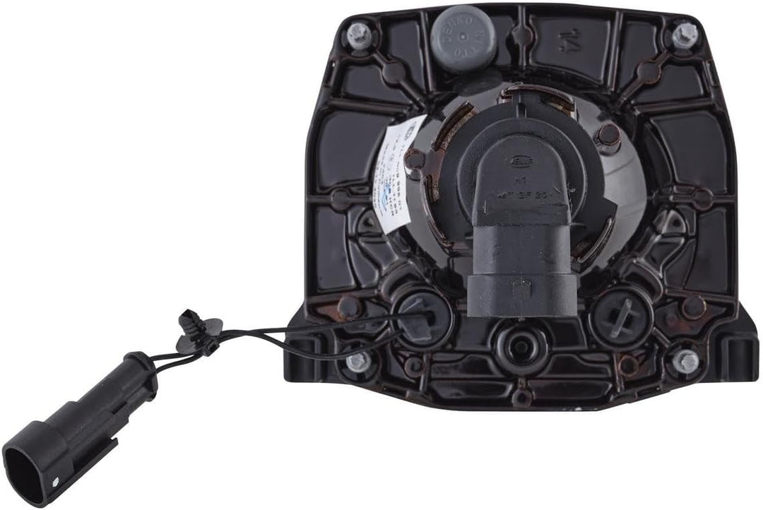 HELLA - DE/FF/Halogen-Hauptscheinwerfer - 90mm Performance - 12V - rund - Einbau - gehärtete Streusc