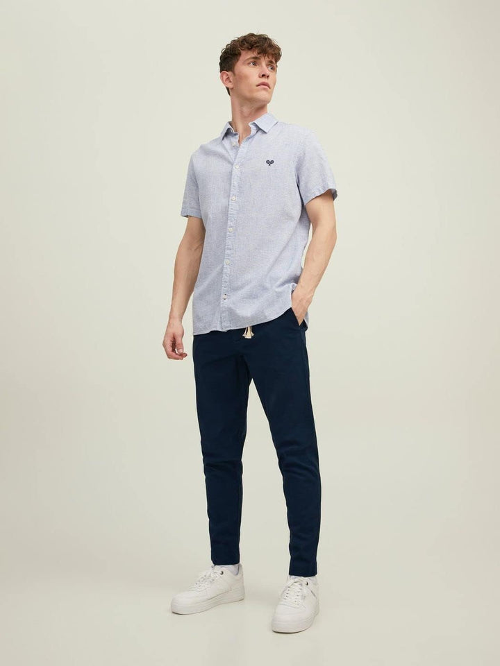 JACK & JONES Herren Jpstace Jjsky Linen AKM Navy Blazer Hose 28W / 32L Navy Blazer, 28W / 32L Navy B