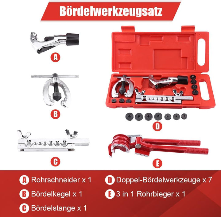 Bördelgerät für Bremsleitungen, Bremsleitung Biegegerät Biegewerkzeug Bördeln Rohrbiegezange Rohrsch