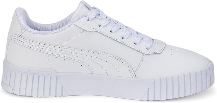 PUMA Mädchen Carina 2.0 Jr Sneaker, Puma White Puma White Puma Silver