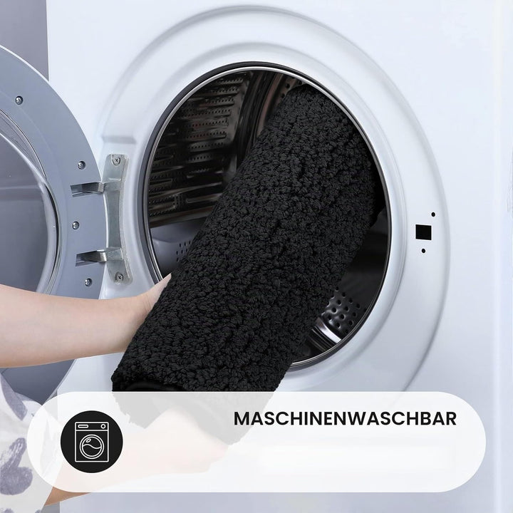 Homaxy Badezimmerteppich rutschfest Waschbar Badematte Weich Flauschig Badteppich Shaggy Hochflor Mi
