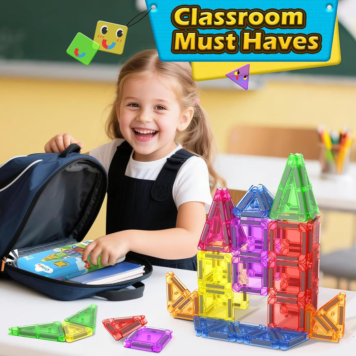 Magnetische Bausteine für Kinder,STEM-Magnetblöcke,Sensorisches Spielzeug,Kleinkindspielzeug,Bauspie