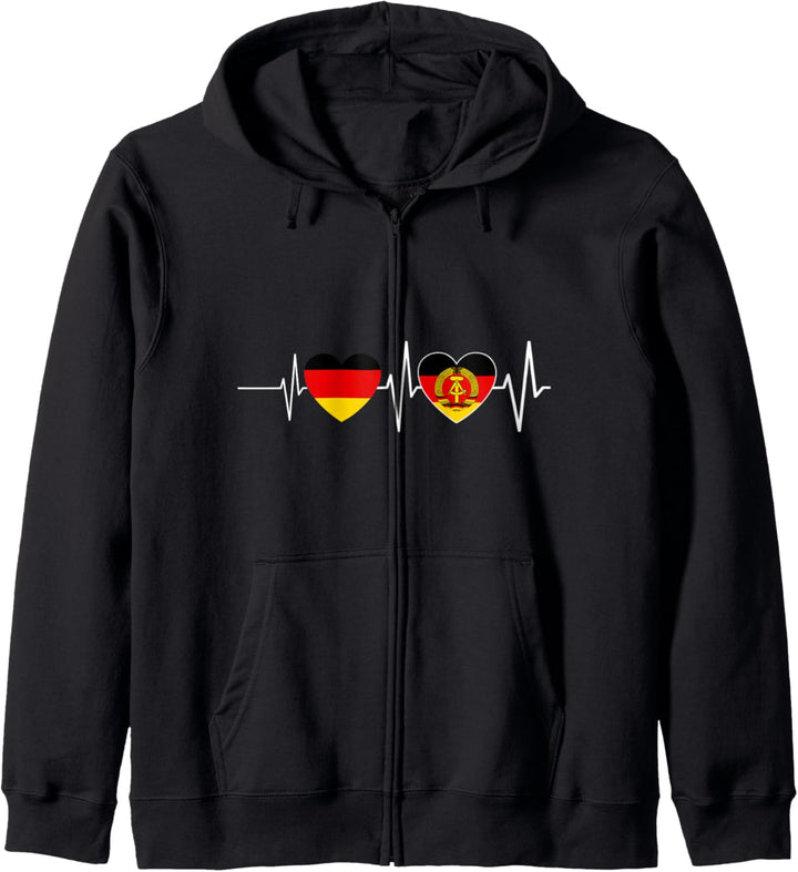 Ossi Ostdeutschland Deutschland DDR Herzschlag Kapuzenjacke