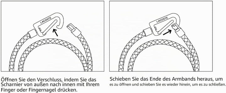 Lacoste Lederarmband für Herren Kollektion STARBOARD Blue, Blue