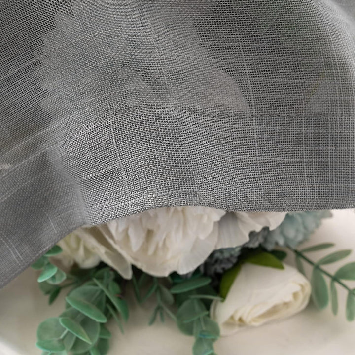 MIULEE 2er Set Voile Vorhang Sheer Leinenvorhang mit Ösen Transparente Leinen Optik Gardine Ösenscha