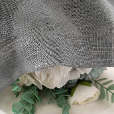 MIULEE 2er Set Voile Vorhang Sheer Leinenvorhang mit Ösen Transparente Leinen Optik Gardine Ösenscha