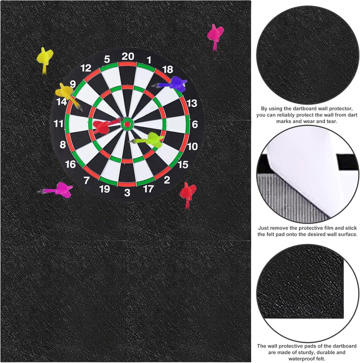 Filz Dartboard-Wandschutz, Selbstklebende Dartscheiben Umrandung, Dartscheibe Wandschutz, Korkplatte