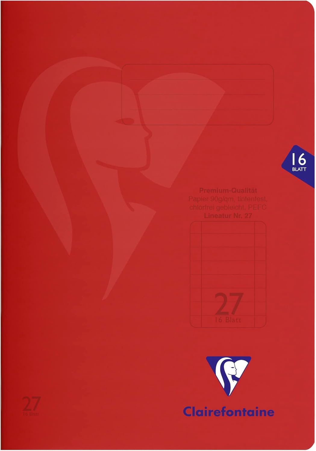 Clairefontaine 303227C - Packung mit 25 Heften S´coolbook, ideal für die Schule, DIN A4, 16 Blatt, 9