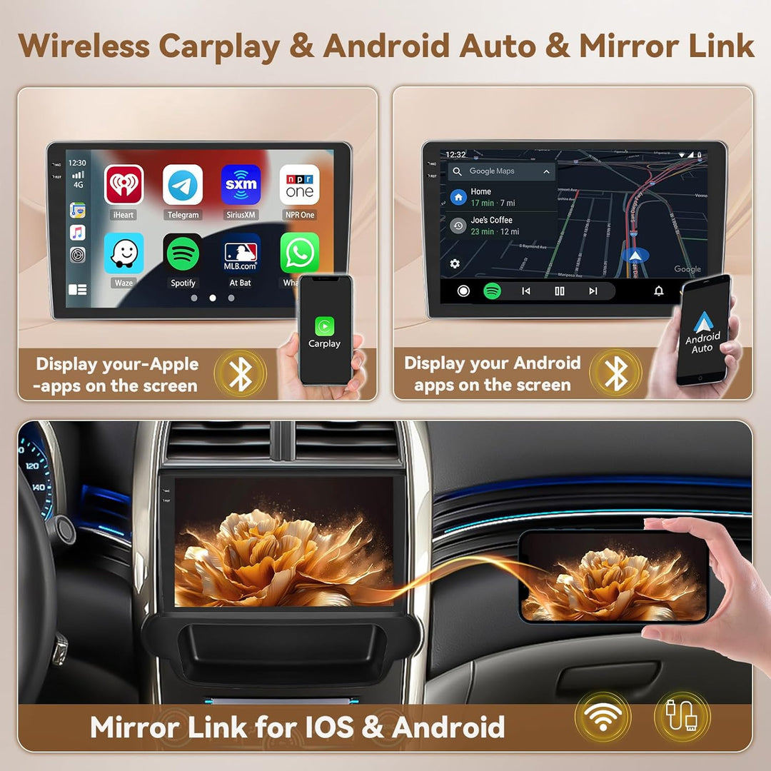 Hikity Android 15 4+64G Autoradio für Chevrolet Malibu 8 2009-2014 mit 9 Zoll Incell Touchscreen, Au