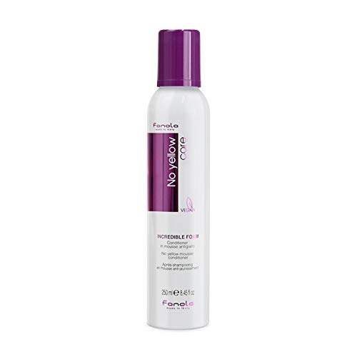 Fanola Offizielles No Yellow Shampoo und Incredible Conditioner Schaum (Shampoo 1000 ml und Schaum 2