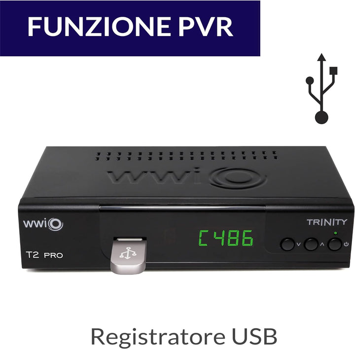 WWIO TRINITY T2 PRO DVB-T2 Hevc 10 Bit PVR