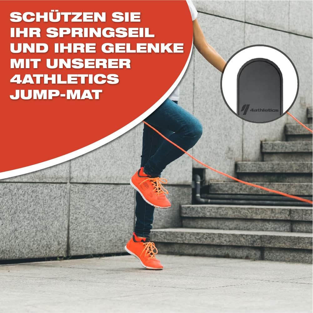 CrossHero Jump-Mat – Ovale Sportmatte für Seilspringen, Yoga & Workout – 8 mm Stärke – Rutschfest –