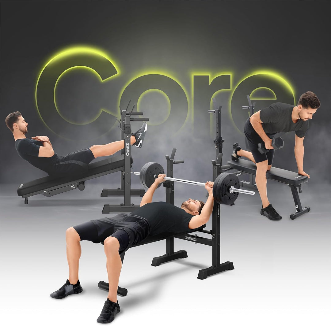 Zipro klappbare Trainingsbank, Bankdrücken, Fitnessbank, Multifunktion Sit up bank, Fitnessgeräte, F