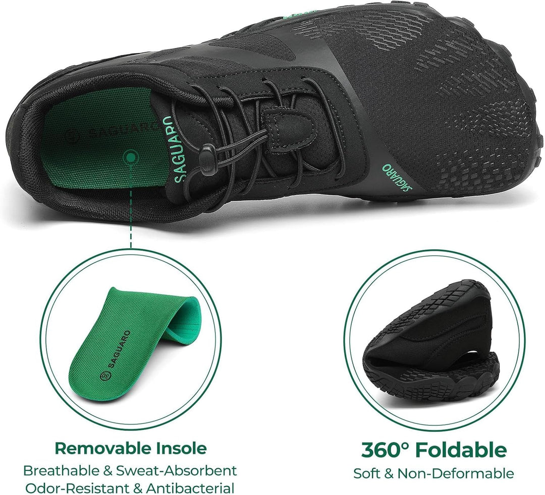 SAGUARO Herren Damen Barfussschuhe - Atmungsaktiv rutschfest Barfussschuhe - mit Breite Zehenbox und