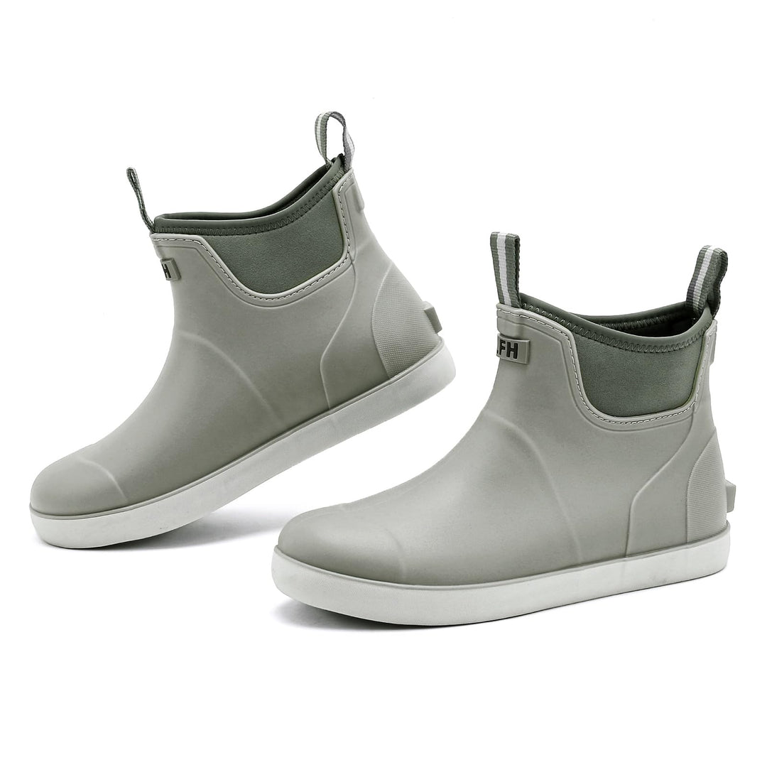 Rumkok Gummistiefel Herren Halbhoch, Grundlegend Wasserdicht Atmungsaktiv Stiefeletten, Anti-Rutsch