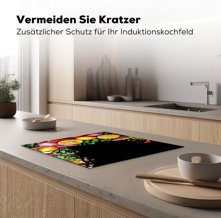 KitchenYeah© Herdabdeckplatte Einteilig 59x51 cm Küche Ceranfeld Abdeckplatte Cerankochfeld Abdeckun