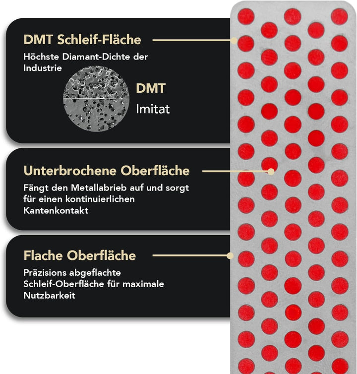 DMT DiaFold Diamantschärfer - doppelseitig - rot/fein - blau/grob - trocken oder mit Wasser verwendb