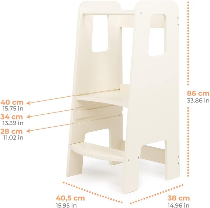 moblì Ully One by schmutzabweisende und waschbare Lernturm | Made in Italy nach Montessori-Prinzipie
