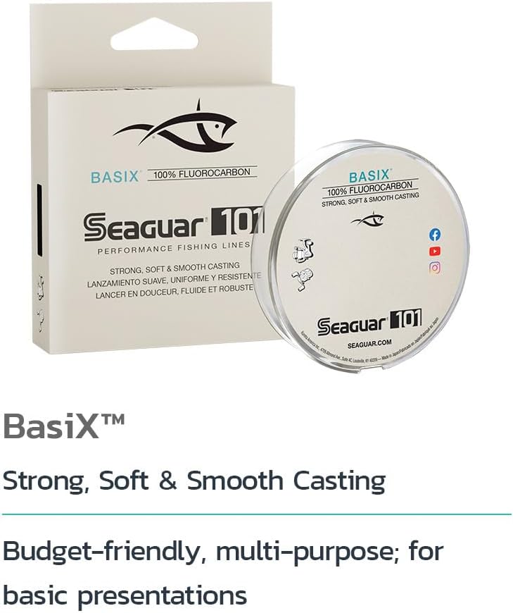 Seaguar101 Basix Angelschnur, 100 % Fluorocarbon, 200 m 20-Pounds/175-Yards