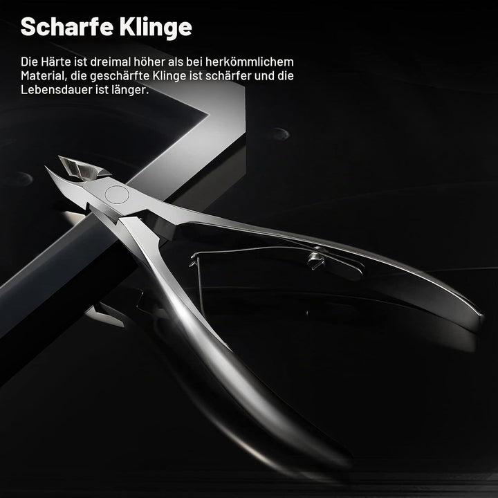 BEZOX Nagelhautzange mit ultrakleiner 4-mm-Klaue – professioneller Nagelhautschneider mit hochdichte