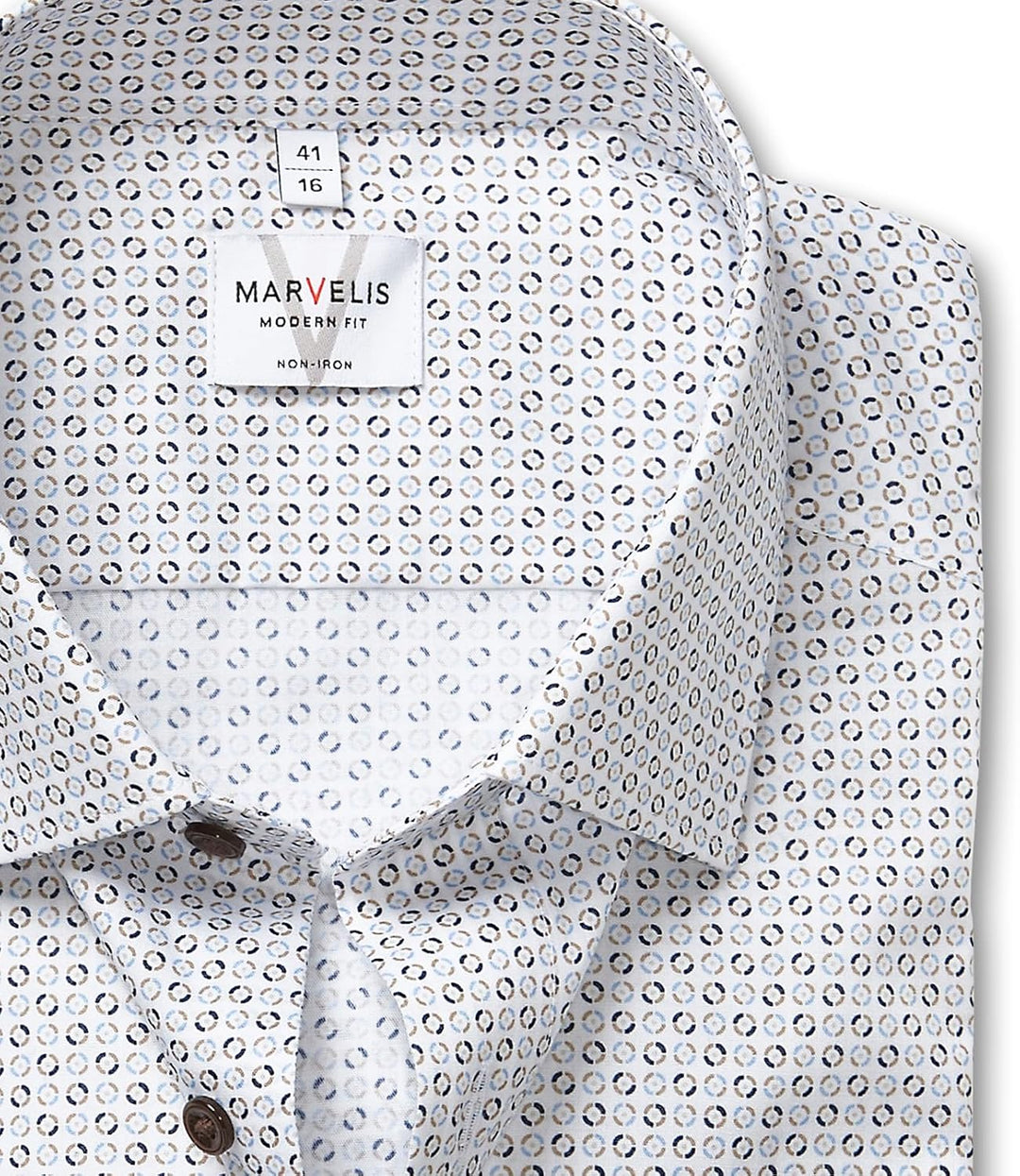Marvelis Herren Businesshemd Langarm 722584,Rotationsdruck,Modern Fit,New Kent 47 Natur 22, 47 Natur