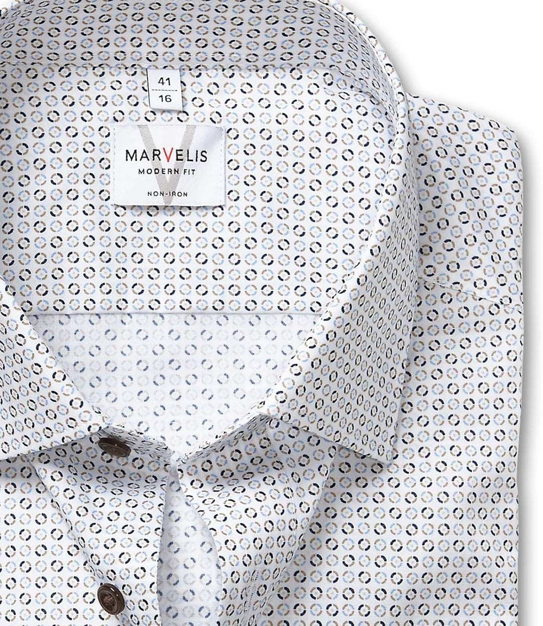 Marvelis Herren Businesshemd Langarm 722584,Rotationsdruck,Modern Fit,New Kent 45 Natur 22, 45 Natur