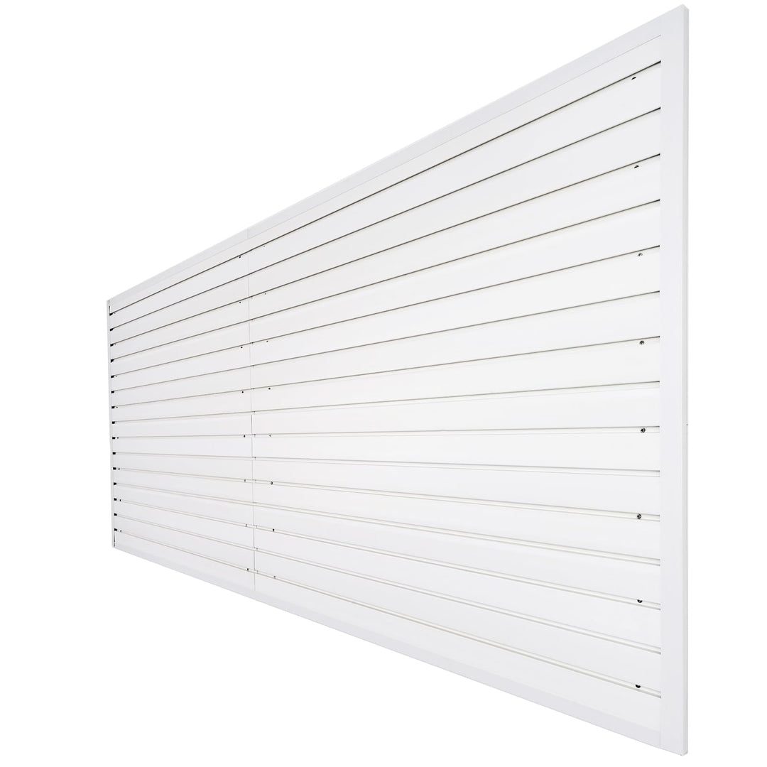 Slatwall Paneele 1,2 x 2,4 m Garagenwand-Aufbewahrungssystem, PVC-Lamellen-Wandverkleidung, Garagen-