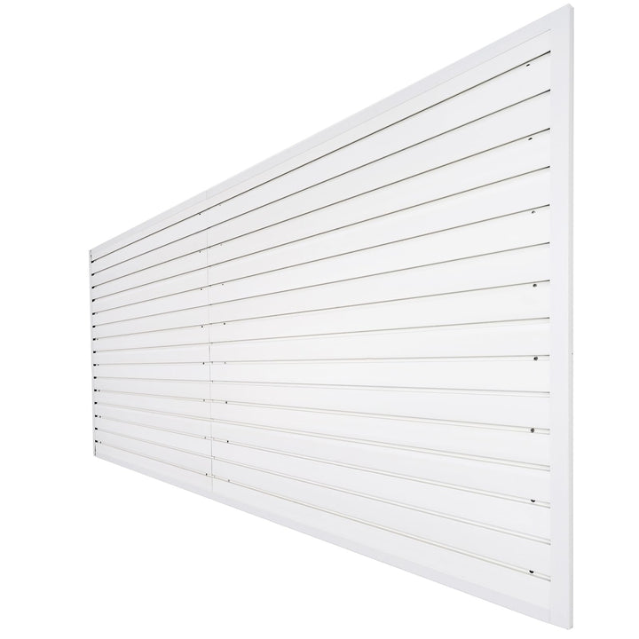 Slatwall Paneele 1,2 x 2,4 m Garagenwand-Aufbewahrungssystem, PVC-Lamellen-Wandverkleidung, Garagen-