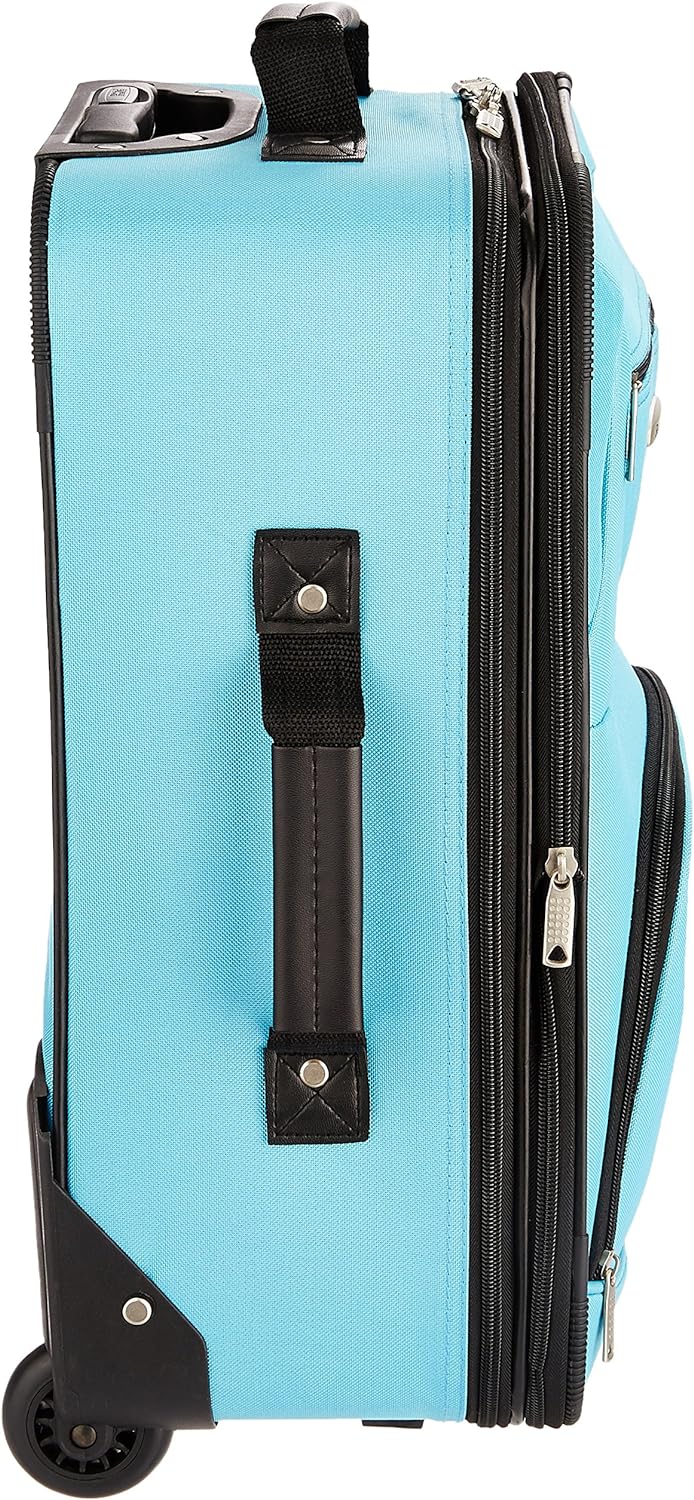 Rockland Bagage De Cabine Abs Extensible Melbourne 20 PO Koffer-Set, 38 Liter, Pinkleopard 51 in Pin