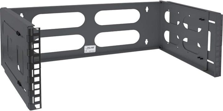InLine 19“ Rack zur Wandmontage, 4HE, 24-40cm Tiefe, Schwarz & StarTech.com 1HE Fachboden - 1U perfo