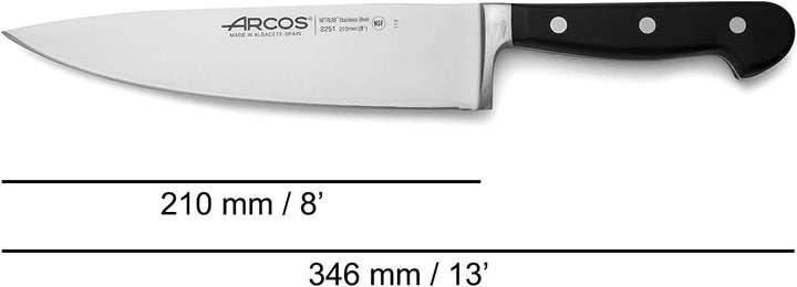 Arcos Opera - Kochmesser - NITRUM geschmiedetem Edelstahl 210 mm - HandGriff Polyoxymethylen (POM) F