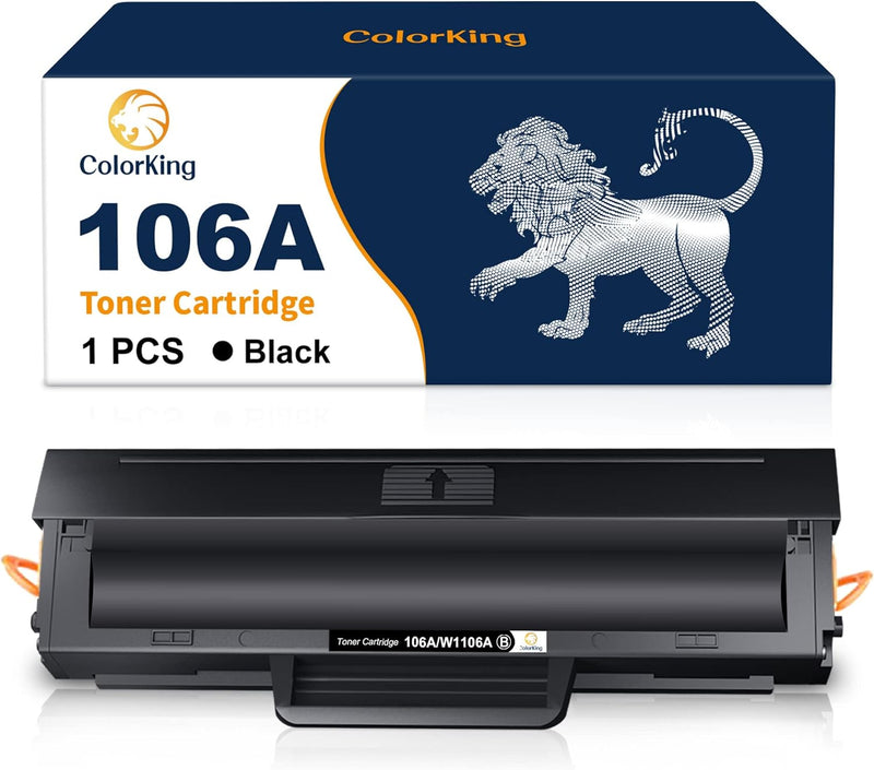 ColorKing Toner Kompatible für HP 106A (W1106A) Schwarz Tonerkartusche Ersatz für HP Laser 107w Lase