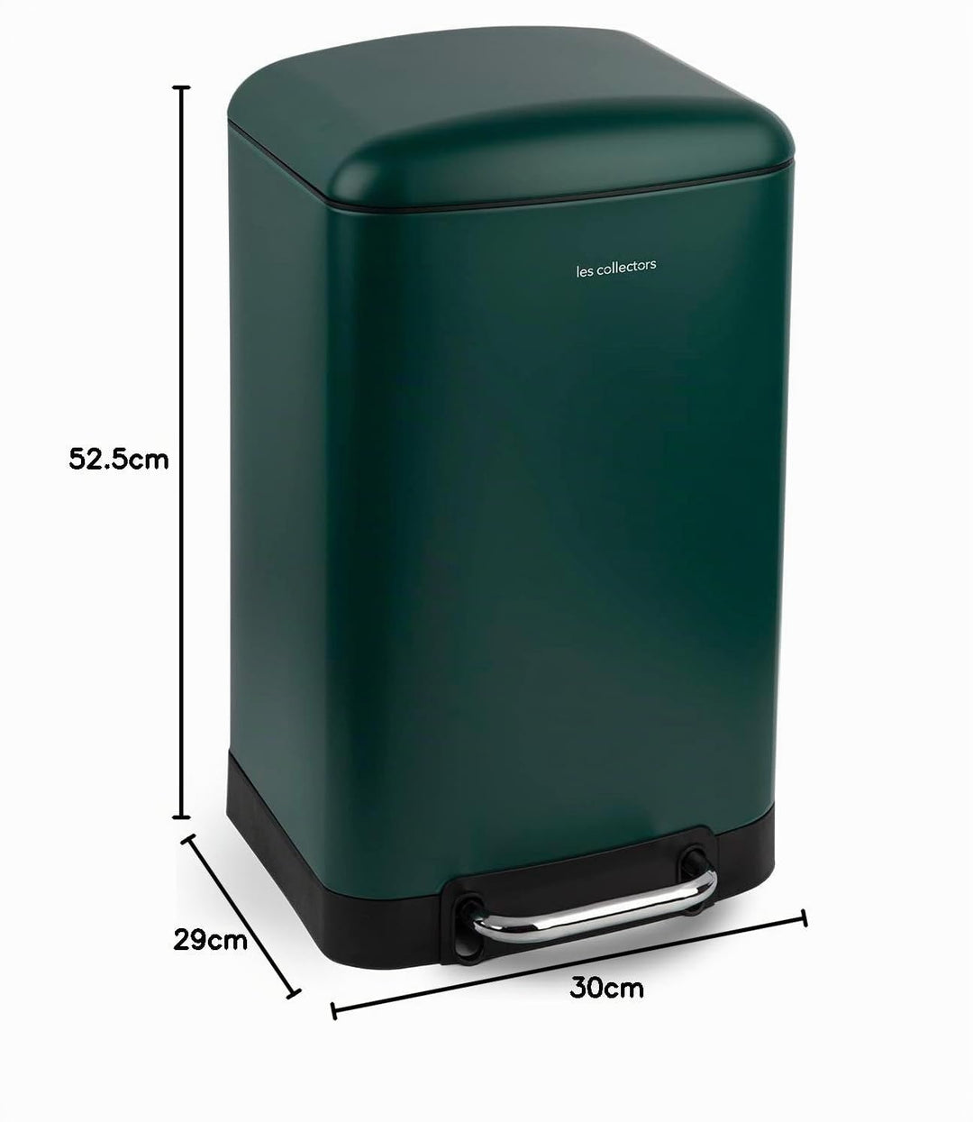 Les Collectors Mülleimer N°501, 20 L, passend für 20–50-Liter-Säcke, Küchen-Tretabfalleimer Edelstah