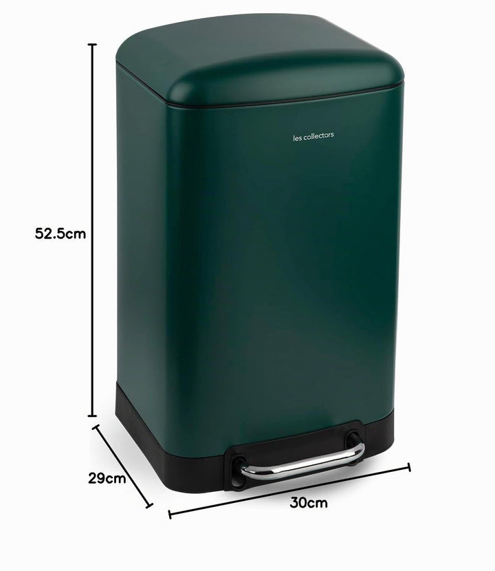 Les Collectors Mülleimer N°501, 20 L, passend für 20–50-Liter-Säcke, Küchen-Tretabfalleimer Edelstah