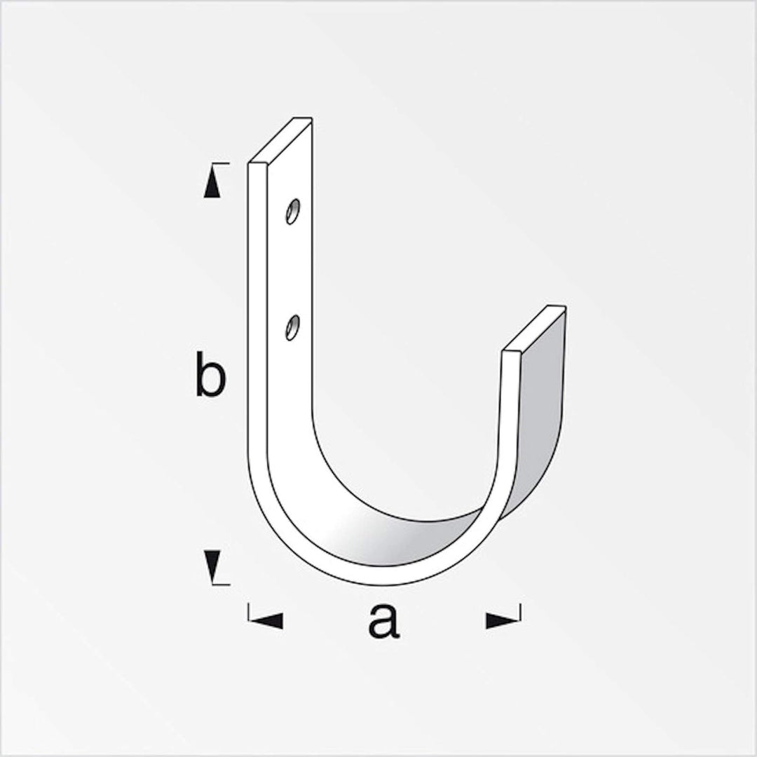 OrgaTech 10 x Universalhaken flach 110 x 70 mm Gerätehalter Montagehaken Allzweckhaken 10 Stück - 11