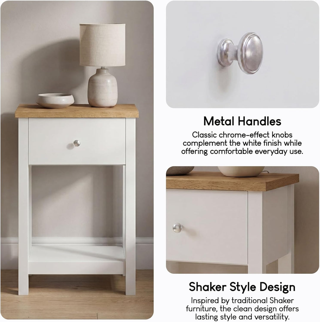 Vida Designs Schubladenboxen, MDF, Spanplatte und Melaminfurnier, Weiss, Standard