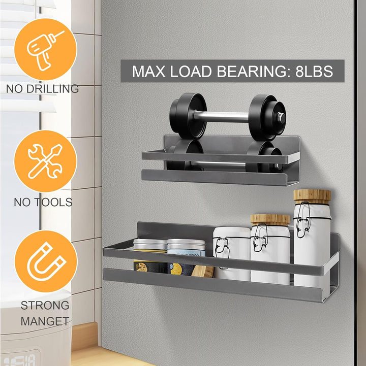 Uten Gewürzregal Kühlschrank Regal magnetisch, Gewürzhalter hängend ohne bohren Wandregal Gewürz Org