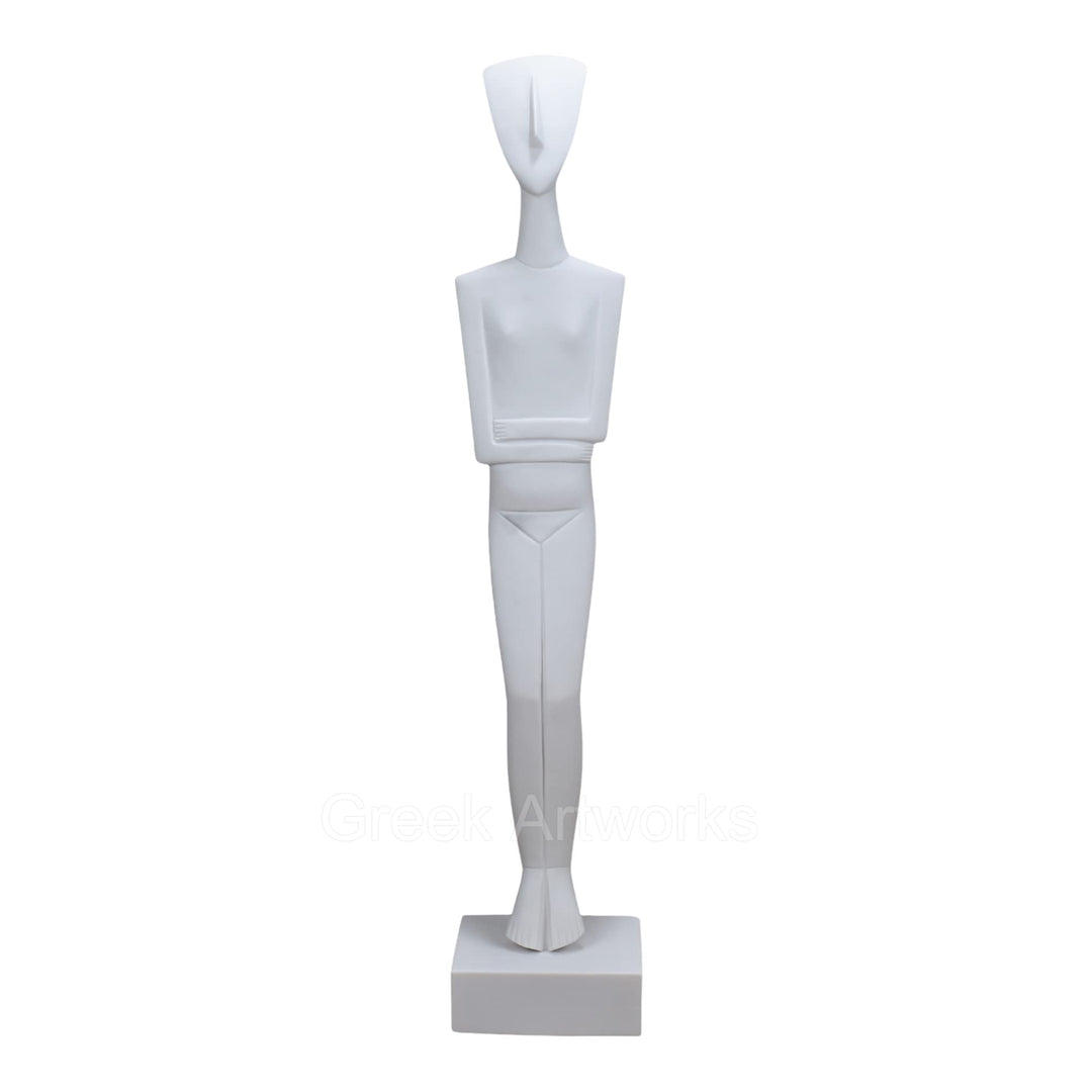 Cycladic Art Figur Idol Griechische Guss Marmor Statue Skulptur Museum Kopie 93 cm