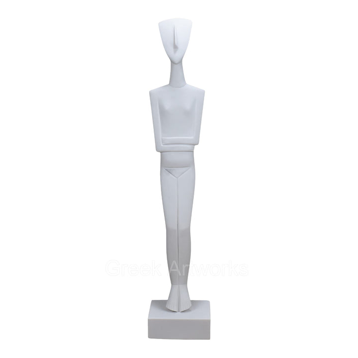Cycladic Art Figur Idol Griechische Guss Marmor Statue Skulptur Museum Kopie 93 cm
