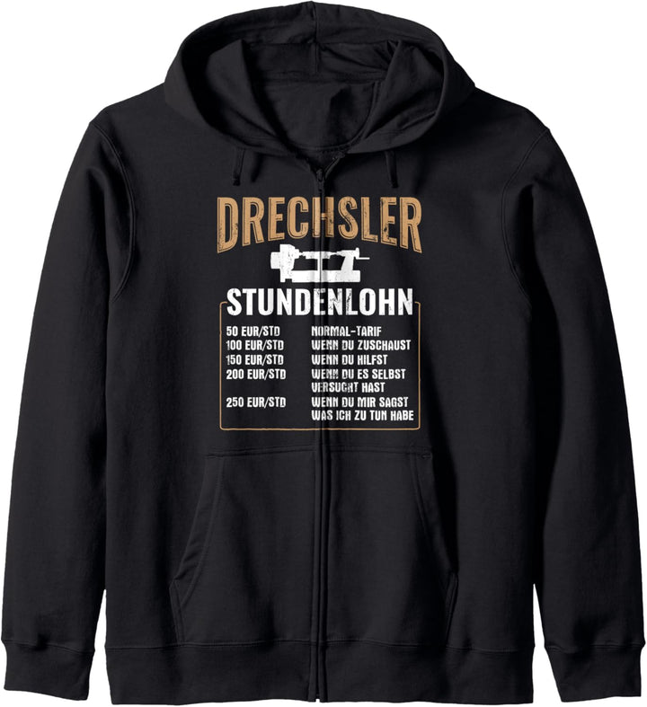 Drechsler Stundenlohn Drechselbank Drechseln Kapuzenjacke