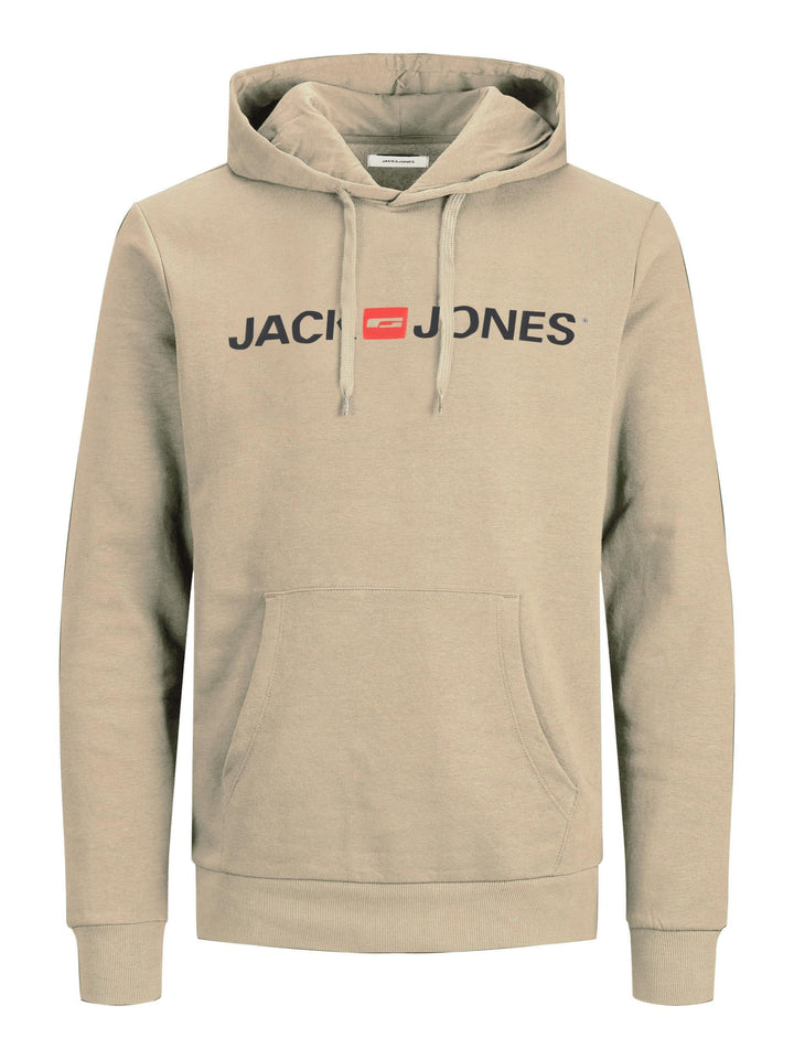 JACK & JONES Male Kapuzenpullover Logo Kapuzenpullover 3XL Beige (Crockery/Reg Fit), 3XL Beige (Croc