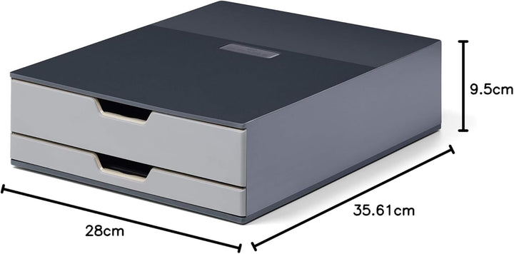 Durable Coffee Point Box S Aufbewahrungsbox (mit 2 Schubladen für Kaffee/Tee, Cateringbox für Kaffee