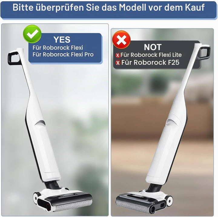 Bürstenrolle Filter Ersatzteile für Roborock Flexi/Flexi Pro Nass-Trocken-Sauger Zubehör (2 Bürstenr