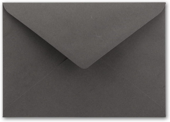 75x metallic Gold-gefütterte Brief-Umschläge DIN C5, anthrazit - 156 x 220 mm - Nassklebung mit spit