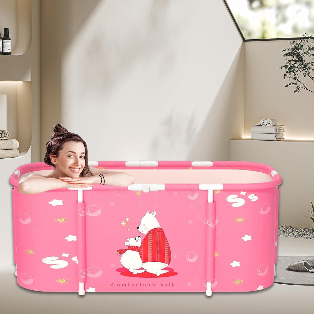 Sinbide Faltbare Badewanne, installieren und tragbare abnehmbare Badewanne, Geeignet für Erwachsene